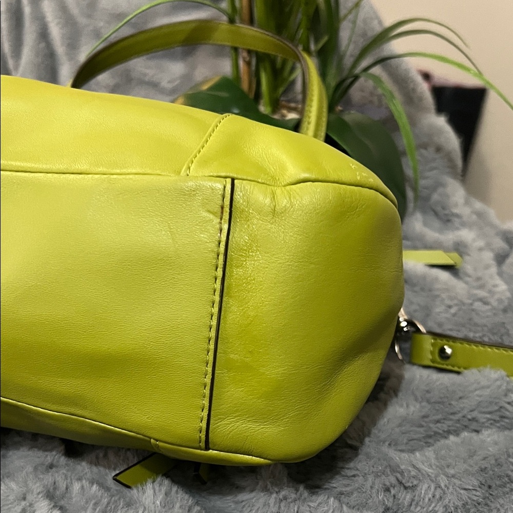 Coach Lime Green Leather Daisy Spectator Satchel Bag - Picture 9 of 12